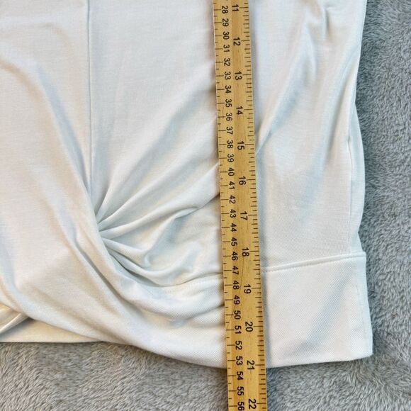 Banana Republic Cropped Twist Tie Front Tank Womens Small White Staple Pullover - Picture 6 of 7